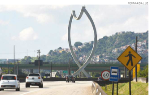 Obras na entrada de Santos hoje