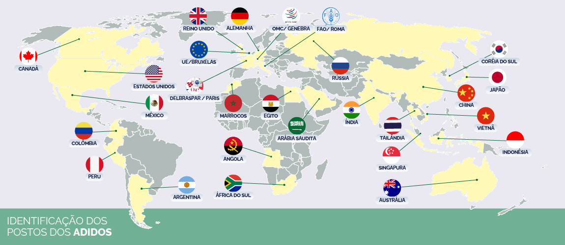 Governo nomeia 11 novos adidos agrícolas do Brasil no exterior