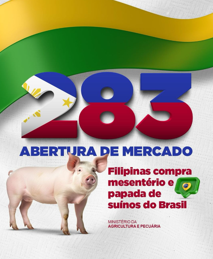 Abertura de mercado nas Filipinas para exportação de produtos suínos