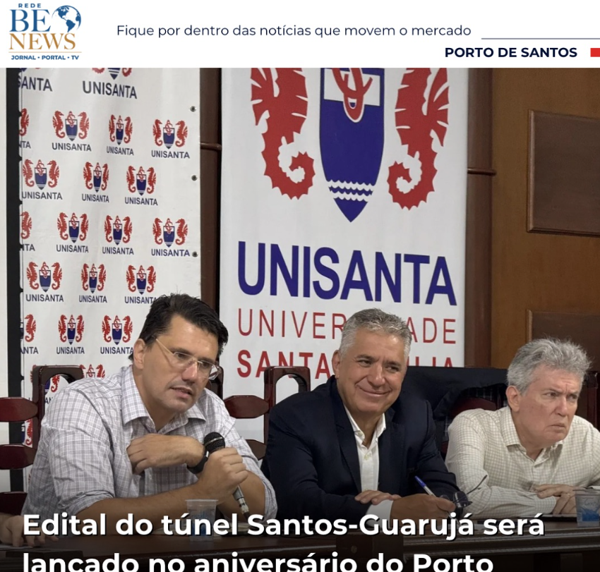 Edital do túnel Santos-Guarujá será lançado no aniversário do Porto