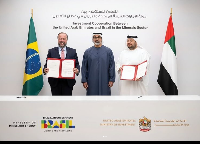 Brasil e Emirados Árabes firmam acordo bilionário para explorar minerais