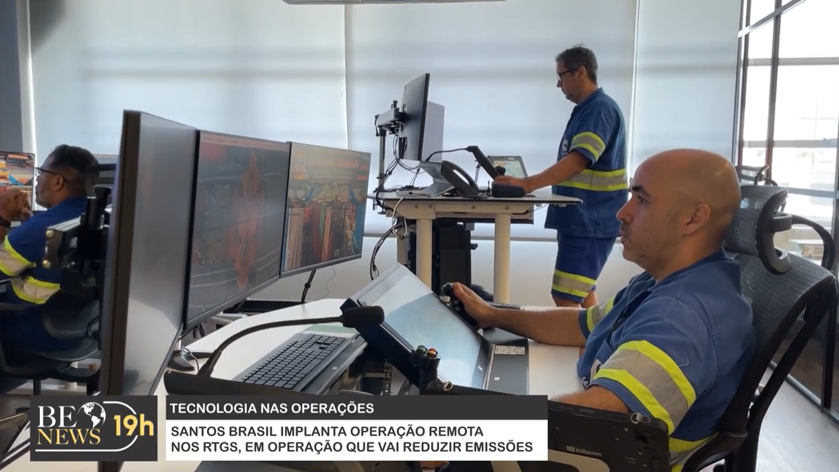 Santos Brasil tem guindastes controlados de forma remota