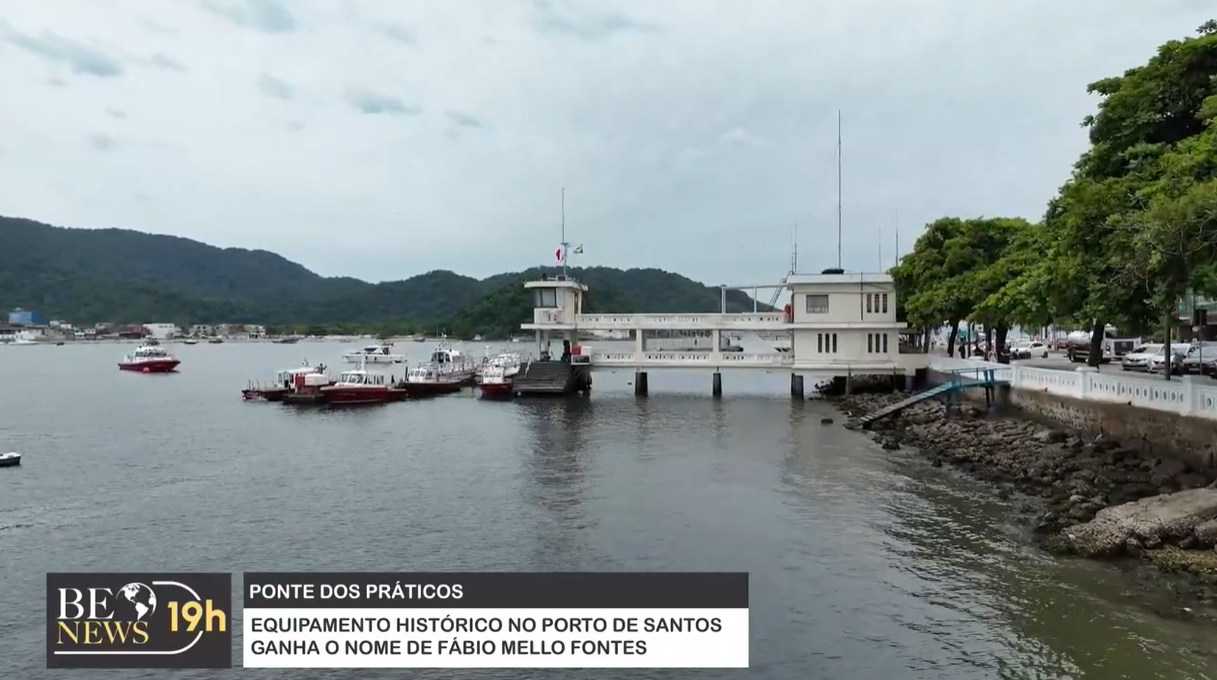 Ponte dos Práticos, em Santos, ganha o nome de Fábio Mello Fontes