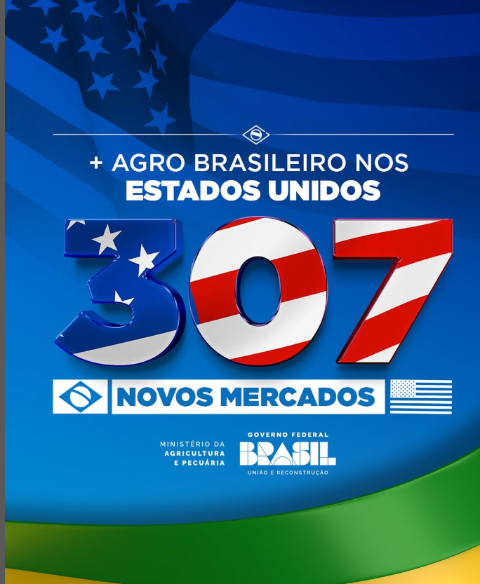 Brasil comemora nova abertura de mercado nos Estados Unidos para produtos agropecuários