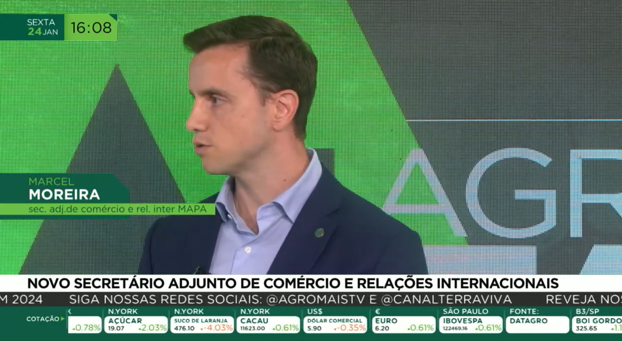 Marcel Moreira é o novo secretário adjunto de comércio e Relações Internacionais do MAPA