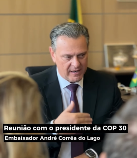 Ministro Fávaro se reúne com o presidente da COP30