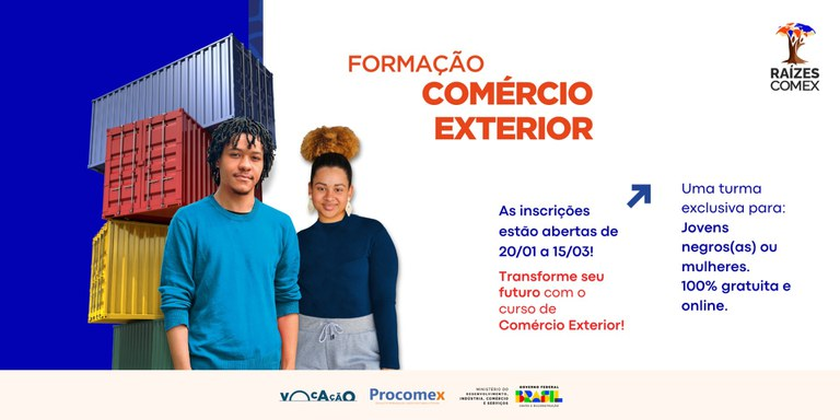 Abertas inscrições para capacitação de jovens no comércio exterior
