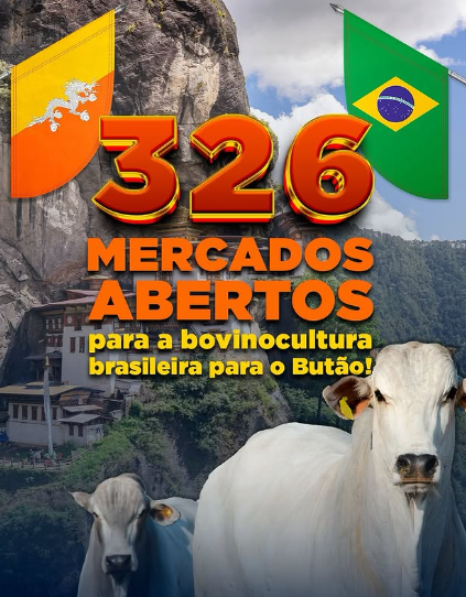 Abertura do mercado no Butão para carne bovina brasileira