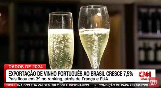 Exportação de vinho português ao Brasil cresce 7,5%
