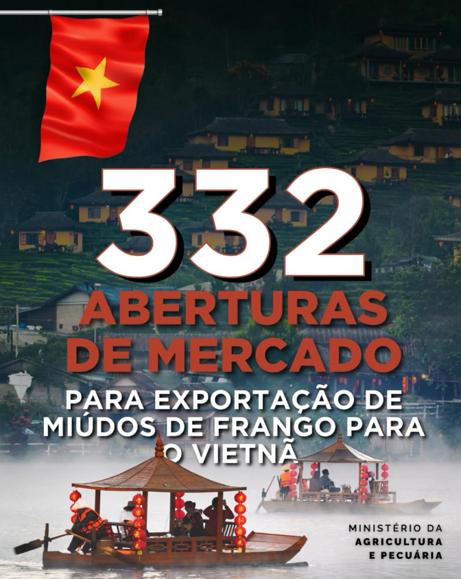 Brasil conquista novo mercado no Vietnã para exportação de miúdos de frango