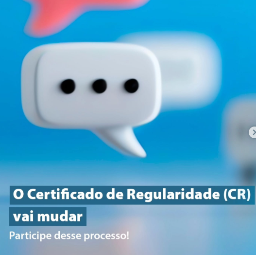 Últimos dias para participar da pesquisa de opinião sobre o Certificado de Regularidade